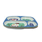 4E'S Novelty Christmas Dinnerware Divided Plates For Kids (Set Of 4) Melamine Plastic Bpa Free Sectional Holiday Dinner Plates,