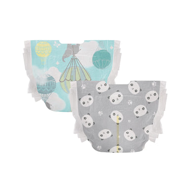 The Honest Company Clean Conscious Diapers | Plant-Based, Sustainable | Above It All + Pandas | Club Box, Size Newborn, 76 Count