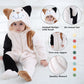 Tonwhar Unisex Baby Animal Halloween Costume Kid'S And Toddler'S Autumn Winter Outfits Jumpsuit(1-3 Months,Cat)