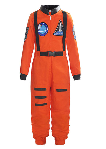 Relibeauty Boys Girls Kids Children Astronaut Role Play Costume, Orange, 6/120