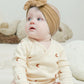 Jollybows Baby Girl Headband Bows Nylon Head Wraps Newborn Hairbands Infant Toddler Hair Bow (5- Ginger Beige Small Daisy Print)