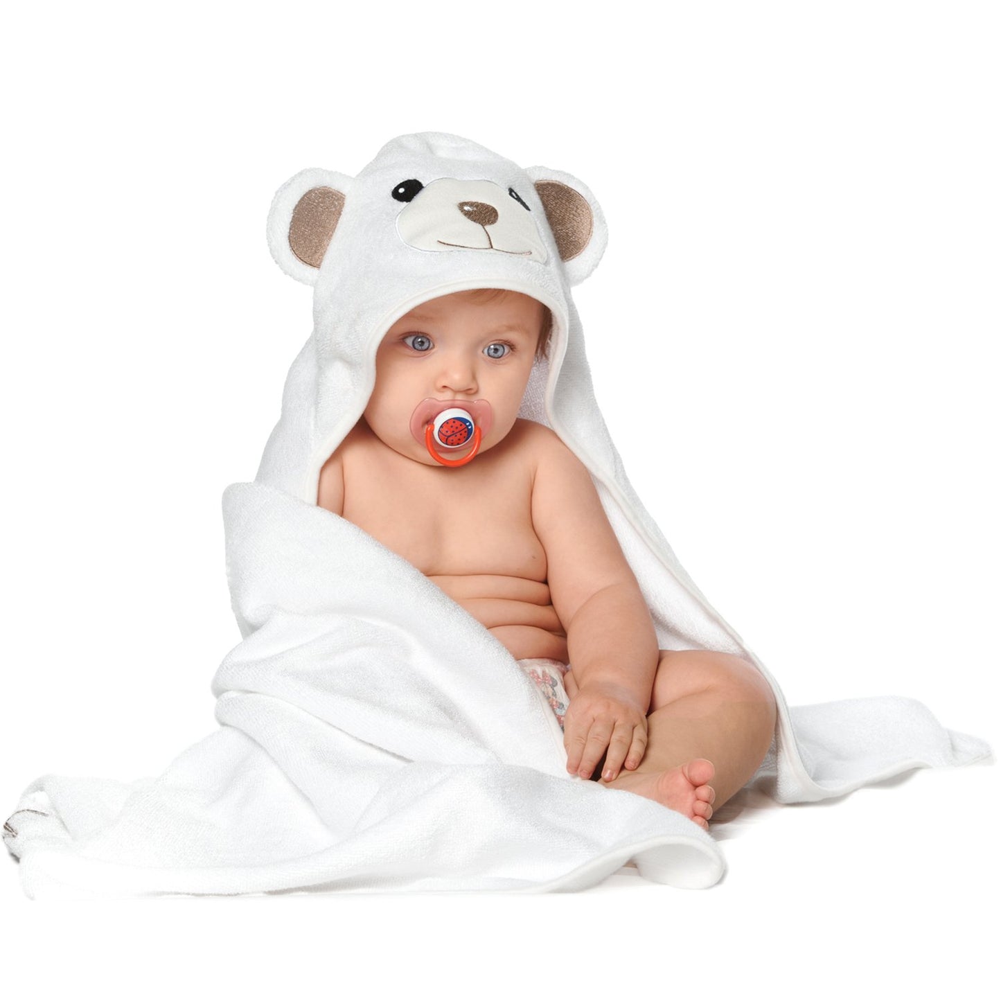 Miniboo Premium Ultra-Soft Viscose Made From Bamboo Baby Hooded Towel With Unique Design - Hypoallergenic, Organic Baby Towels F