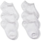 Jefferies Socks Baby Girls' Seamless Capri Liner Socks 6 Pair Pack, White, Toddler