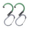 Gear Aid Heroclip Carabiner Clip And Hook (Small) For Purse, Stroller, And Backpack, Forest Green, 2 Pack
