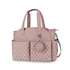 Lmbabter Diaper Bag Tote With Changing Station Upgrade Multi-Function Baby Bag With Adjustable Shoulder Strap (Pink)