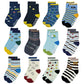 Tphon Non Slip Kids Toddler Socks With Gripper 12 Pairs Anti Skid Boys Girls Socks For Baby Socks For 5-7 Year Children