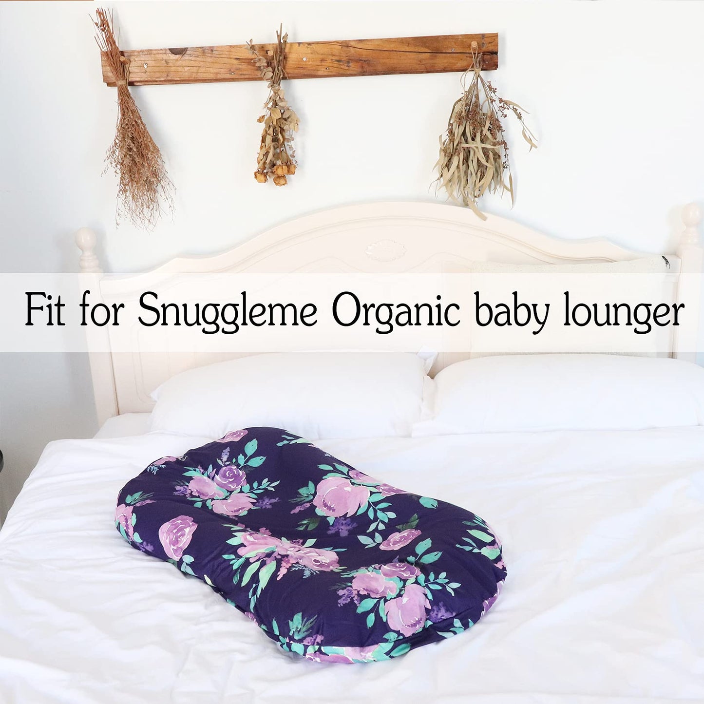 Tanofar Baby Lounger Cover, Newborn Lounger Cover For Girls, Removable Nest Slipcover, Soft Comfortable, Machine Washable, Purpl