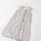 Little Unicorn - Grey Stripe Cotton Muslin Sleep Bag | 100% Cotton | Super Soft and Lightweight | Baby | Size Medium: 6-12 Month