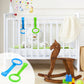 Baby Pull Up Rings, 2 Pcs Bed Stand Up Assistant, Play Gym Crib Pull Ring For Toddler Kids Children Walking Training Tool(Blue A