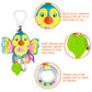 Funsland Baby Stroller and Car Seat Toys for Infant - Hanging Rattle Teether Clip on Soft Plush Baby Toys for Boys and Girls 3-1