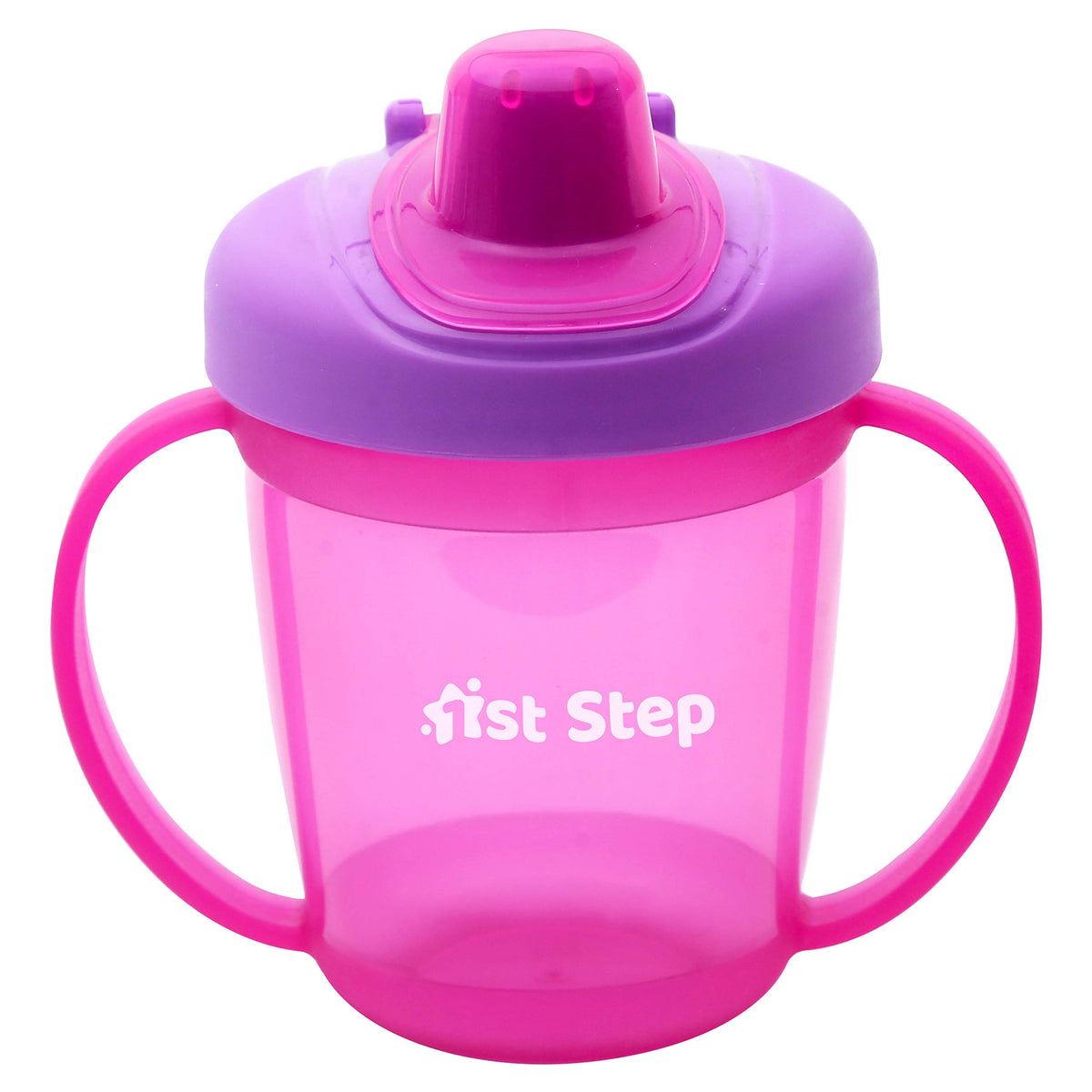 1St Step Bpa Free AntiSpill Hard Spout Baby Sipper Cup With Twin Handle & Cover  250Ml (Pink)