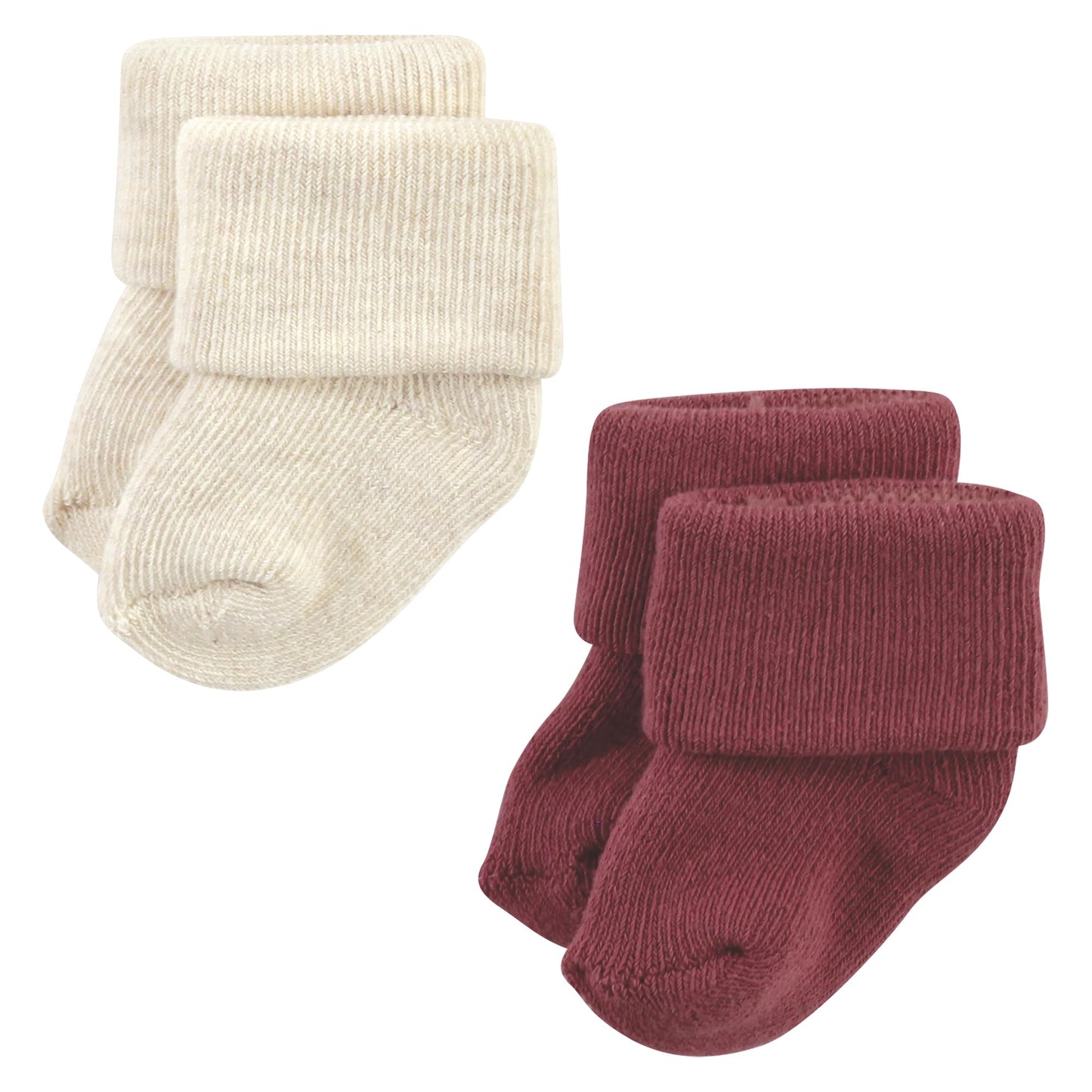 Hudson Baby Unisex Baby Cotton Rich Newborn And Terry Socks, Mauve Sage Dot, 6-12 Months