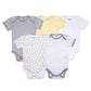 Burt'S Bees Baby Unisex-Baby Bodysuits, 5-Pack Short & Long Sleeve One-Pieces, 100% Organic Cotton, Sunshine Prints, 0-3 Months