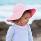 Rufflebutts Baby/Toddler Girls Pink Adjustable Sun Hat W/Upf 50+ Protection - 6-12M