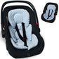 Infant Carseat Insert, 2-in-1 Reversible Baby Car Seat Cushion for Newborn Toddler Head & Body Support Car Seat Pad for Carseats