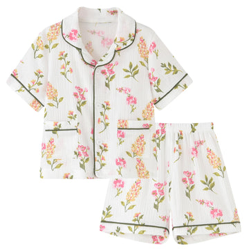 Biniduckling Baby Short Sleeve Pajamas For Toddler Boys Girls 18 Months Floral
