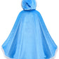 Party Chili Fur Princess Hooded Cape Cloaks Costume For Girls Dress Upp Blue 6-7 Years(130Cm)