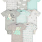 Gerber Baby 8-Pack Short Sleeve Onesies Bodysuits, Elephants, 0-3 Months