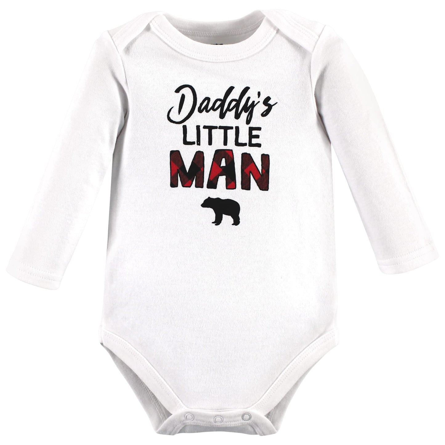 Hudson Baby Unisex Baby Cotton Long-Sleeve Bodysuits Buffalo Plaid Family, 6-9 Months