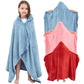 Hiturbo 3Pcs Kids Fleece Hooded Towel: Soft Plush Warm Blanket - 50'X30' Pool Beach Bath Swim Towel Wrap For 3-12 Yrs (Blue+Pi