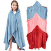 Hiturbo 3Pcs Kids Fleece Hooded Towel: Soft Plush Warm Blanket - 50'X30' Pool Beach Bath Swim Towel Wrap For 3-12 Yrs (Blue+Pi