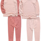Vaenait Kids Long Sleeve Sleepwear Pajamas 2Pcs Set Modal Raglanpink+Milkpink S