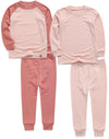 Vaenait Kids Long Sleeve Sleepwear Pajamas 2Pcs Set Modal Raglanpink+Milkpink S