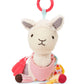 Skip Hop Bandana Buddies Baby Activity and Teething Toy with Multi-Sensory Rattle and Textures, Llama