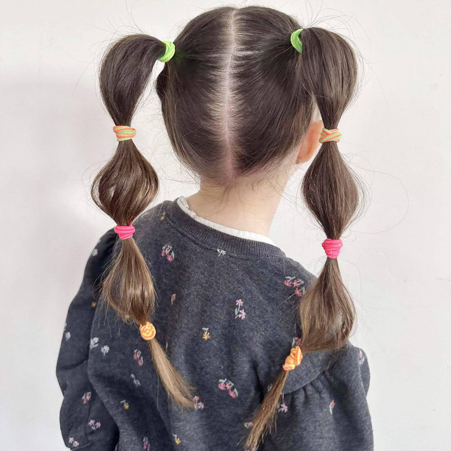 200 Pack Hair Ties Beoffer Baby Toddlers Girls Elastics Hair Bands No Damage Multicolor Colorful Small Rubber Bands Ponytail Pig