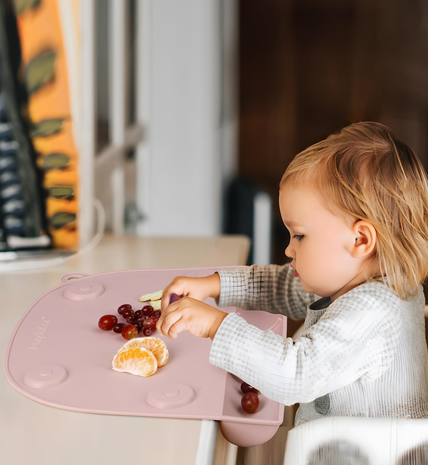 Pandaear Suction Silicone Placemat For Toddlers Kids| Food Grade Toddler Place Mat For Dining Table & Restaurants Baby Eating| B