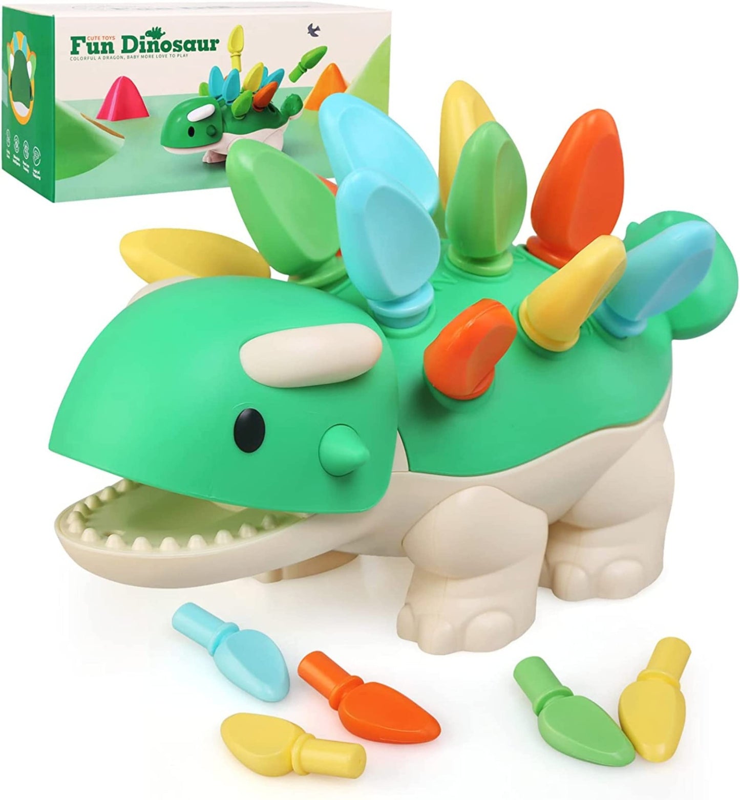 Montessori Learning Educational Toys for Baby 1 2 3 4 Year Old: Fine Motor Dinosaur Toys for Kids 2-4|Toddler Developmental Toys