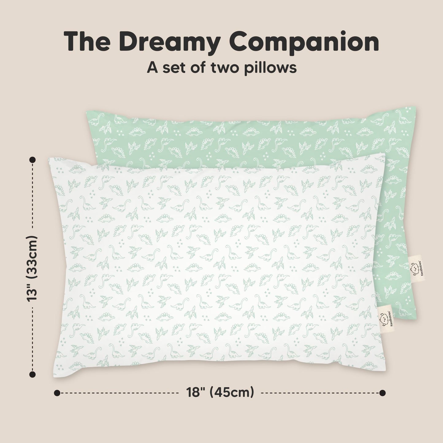 2-Pack Toddler Pillow - Soft Organic Cotton Toddler Pillows For Sleeping - 13X18 Small Pillow For Kids - Kids Pillows For Sleepi