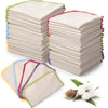 Mimorou 45 Pcs Flannel Cloth Baby Wipes Reusable Baby Diapers Wipes Washable Natural Unbleached Baby Face Wipes Soft And Sturdy