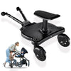 Universal Stroller Board with Detachable Seat - 2 in 1 Sit and Stand Stroller Standing Board for Most Brands of Strollers Holds 