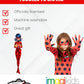 Miraculous Ladybug Little Girls Cosplay Jumpsuit Gloves And Mask 3 Piece Costume Set Polka Dots Red 6-6X