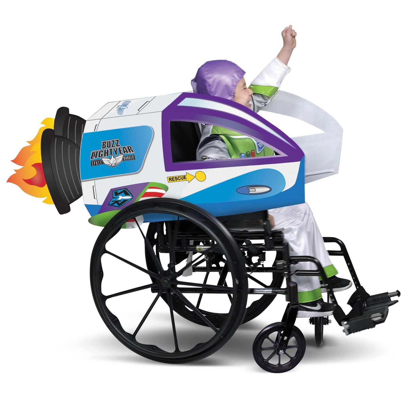 Disguise Buzz Lightyear Adaptive Wheelchair Cover For Kids, Official Toy Story Rolling Costume For Wheelchair
