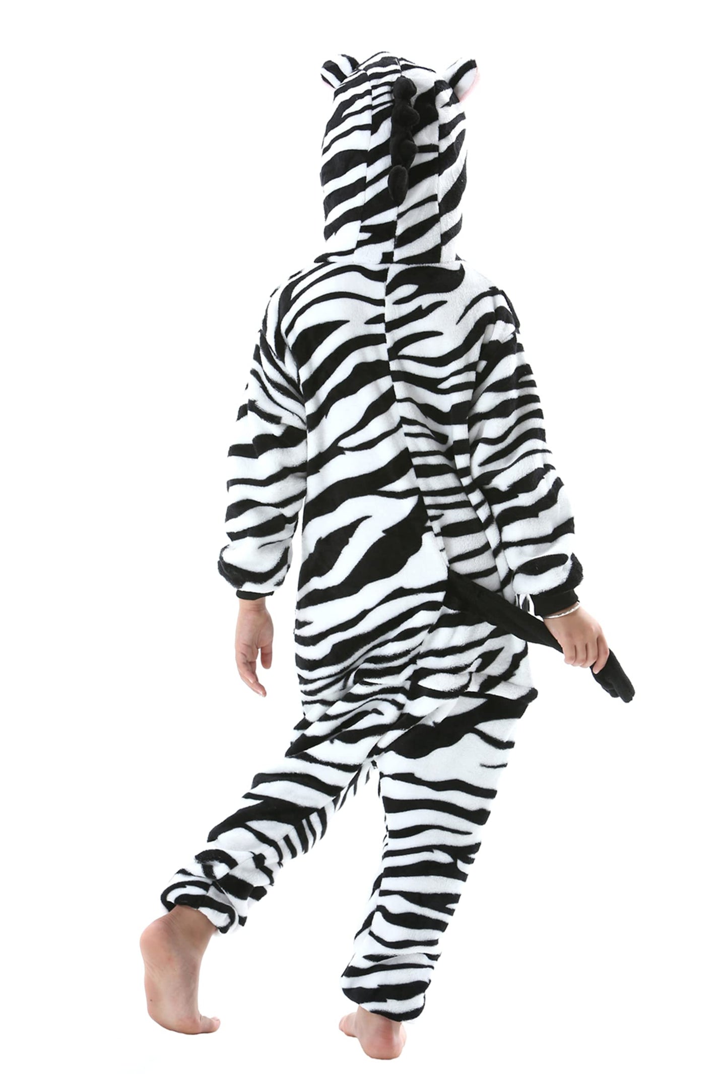 Atoz Onesie For Kids, Animal Pajamas Halloween Cosplay Costume For Girls Boys, Zebra 8-9Y