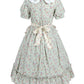 Nuoqi Prairie Dresses For Girls, Green Laura Ingalls Wilder Costume Pioneer Colonial Dress With Yellow Apron, 8-9