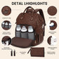 Rosegin Premium Vegan Leather Diaper Bag Backpack With Waterproof Changing Pad - Reinforced Stitching & Zippers, Baby Bag For Bo