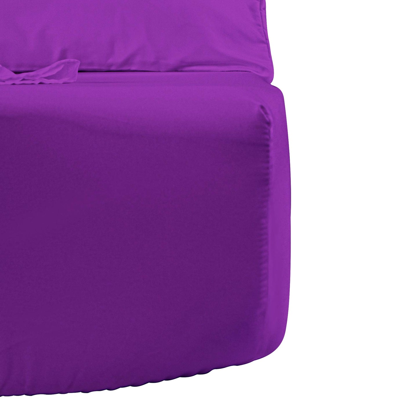 Ntbay Toddler Sheet Set - 3-Piece Microfiber Crib Sheet Set - Flat Sheet, Fitted Sheet, Pillowcase - Solid Toddler Bedding, Purp