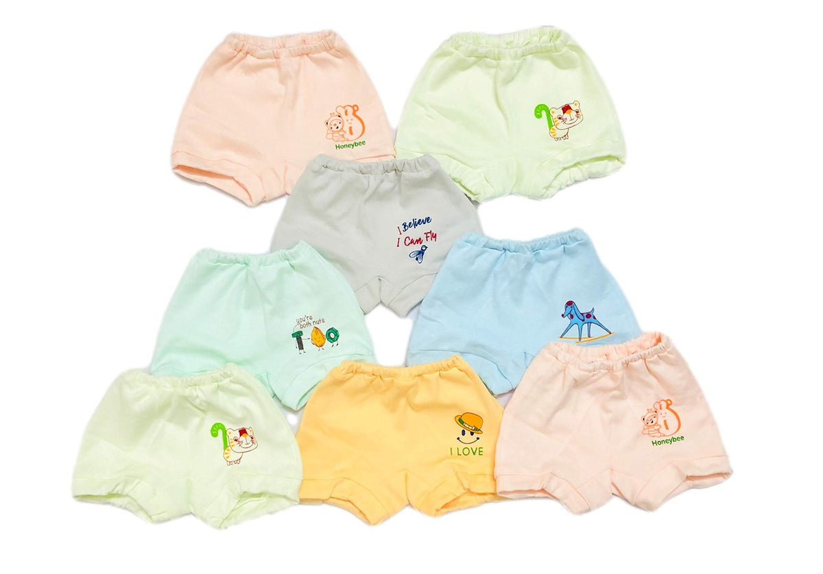 Heartbury Baby Boys And Baby Girls 100% Organic Cotton Underwear/Rompers/Briefs/PantyMulticolor (12Years, Baby Boys (Pack Of 8