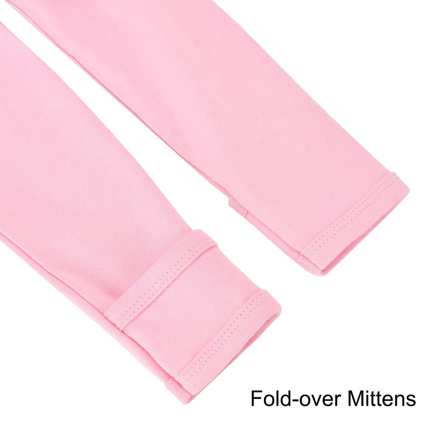 Aablexema Baby Footie Pajamas With Mittens - 3Pcs Infant Footed Sleeper Cotton Sleepwear Outfits(Pink/Grey/Stripe,6-9M)