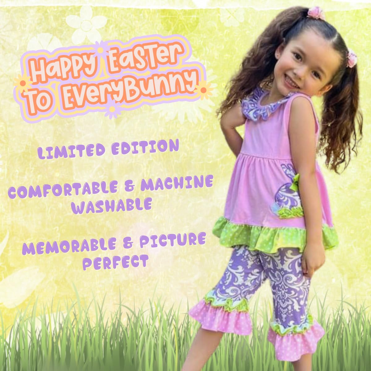 Unique Baby Girls Damask Easter Outfit Toddler Girl, Toddler Easter Outfit Girl, Toddler Girl Easter Outfit (4T/M, Pink)