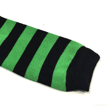 Allydrew Stripes, Polka Dots & Chevron Baby Leg Warmer & Toddler Leg Warmer For Boys & Girls, Green & Black Stripes