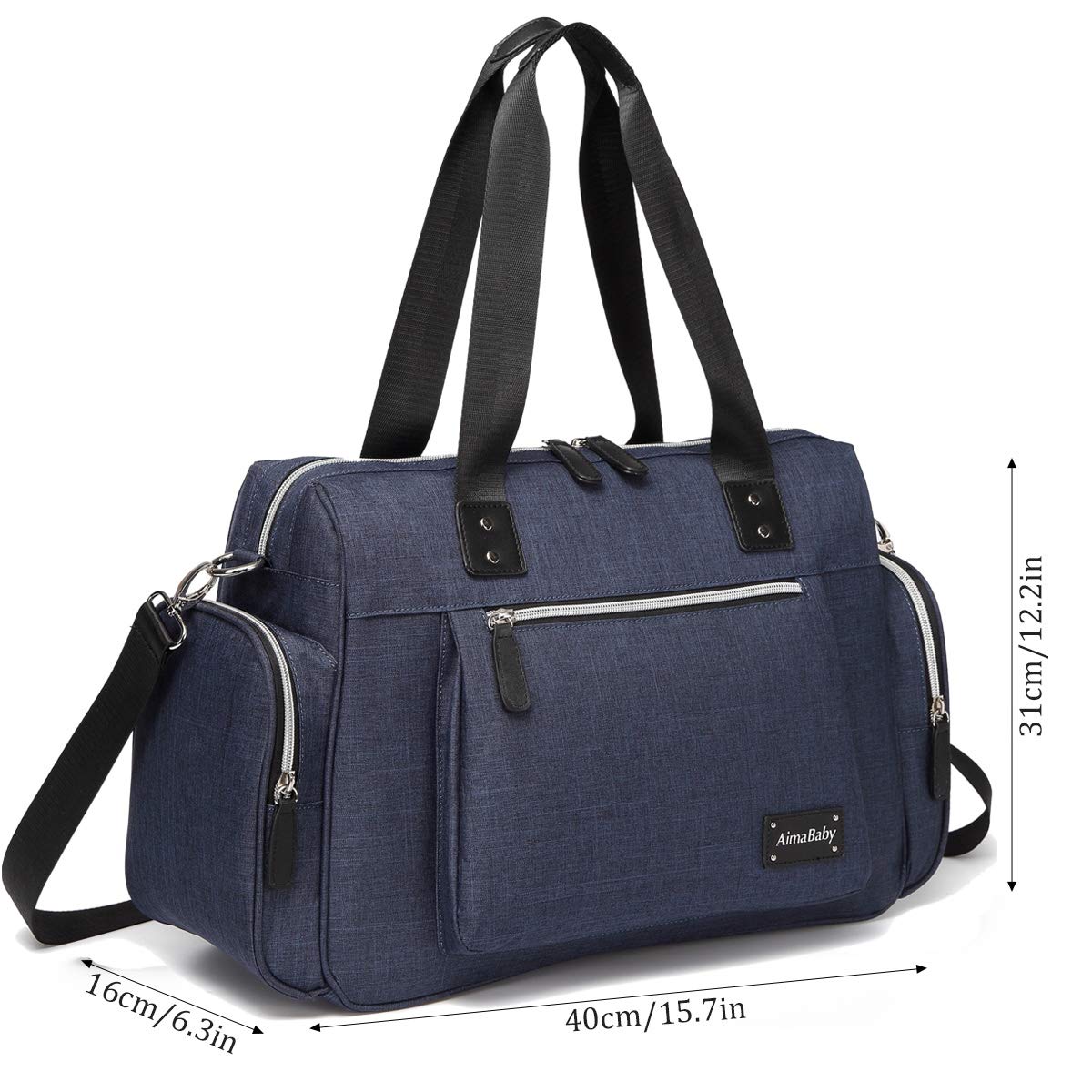 Kzni Diaper Tote Bag Diaper Bag,Travel Diaper Carry Bag, Baby Nappy Diaper Bag For Mom Grils Unisex Maternit. Multi Pocket, Tote