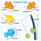 Dwi Dowellin Bath Toys for Toddlers, Magnetic Fishing Games Kids Bathtub Toys, Mold Free Wind-up Toys Swimming Fish Duck Whale F