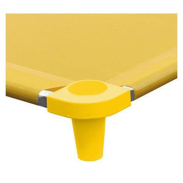 Acrimet Nap Cot For Kids, Portable Toddler Child Bed, Stackable, 52' L (Stainless Steel Tubes) (Yellow Breathable Mesh Fabric -