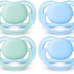 Philips Avent Ultra Air Pacifier 0-6 Months, Pink/Peach, 4 Pack, Scf245/40