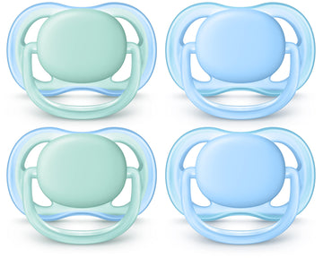 Philips Avent Ultra Air Pacifier 0-6 Months, Pink/Peach, 4 Pack, Scf245/40