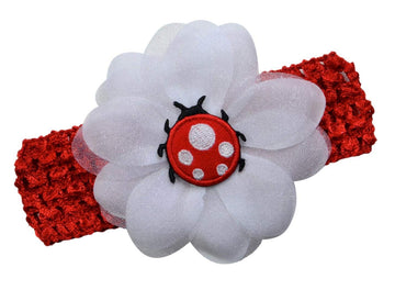 Funny Girl Designs Puffy Ladybug Crochet Baby And Toddler Headband